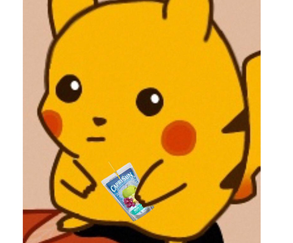 Pikachu And Caprisun Blank Meme Template