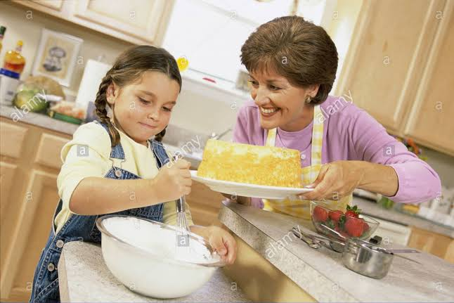 Mother cake baking Blank Meme Template