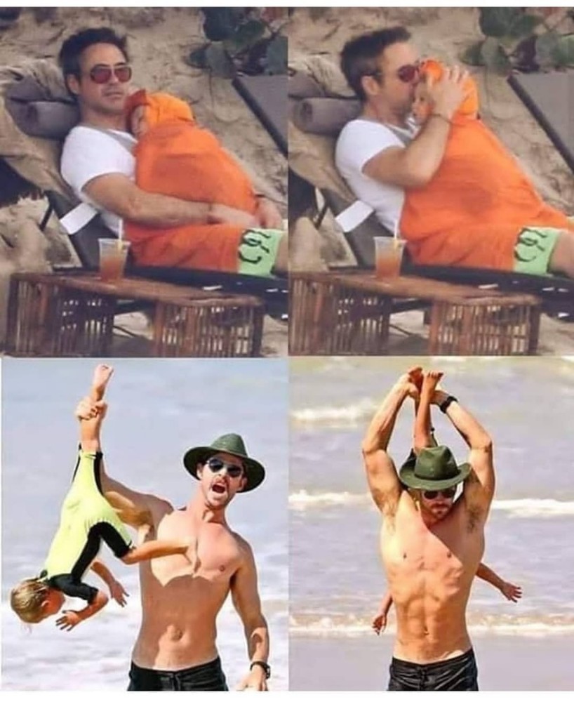 RDJ vs CHRIS Blank Meme Template