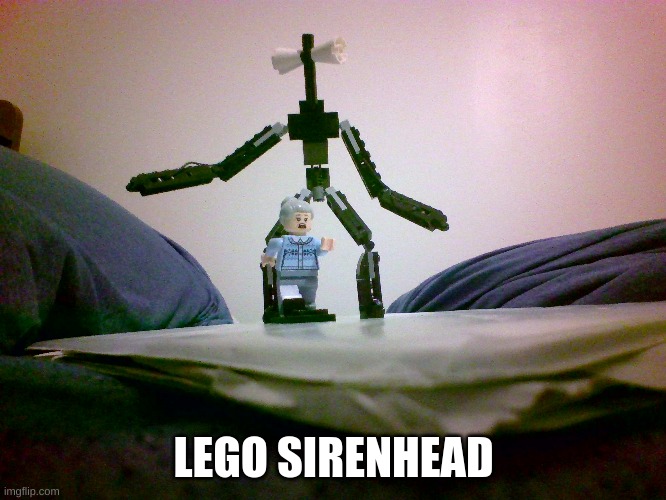 LEGO SIRENHEAD | image tagged in siren head,trevor henderson,noice | made w/ Imgflip meme maker