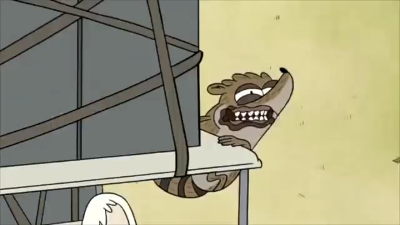 High Quality cursed rigby Blank Meme Template
