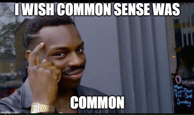 True sense | I WISH COMMON SENSE WAS; COMMON | image tagged in common sense | made w/ Imgflip meme maker