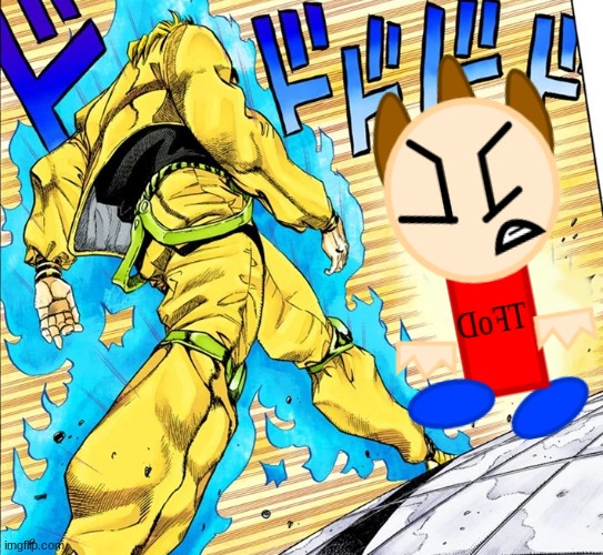 here i go getting ready to beat the shit out of Jojo | image tagged in jojo walk clean | made w/ Imgflip meme maker