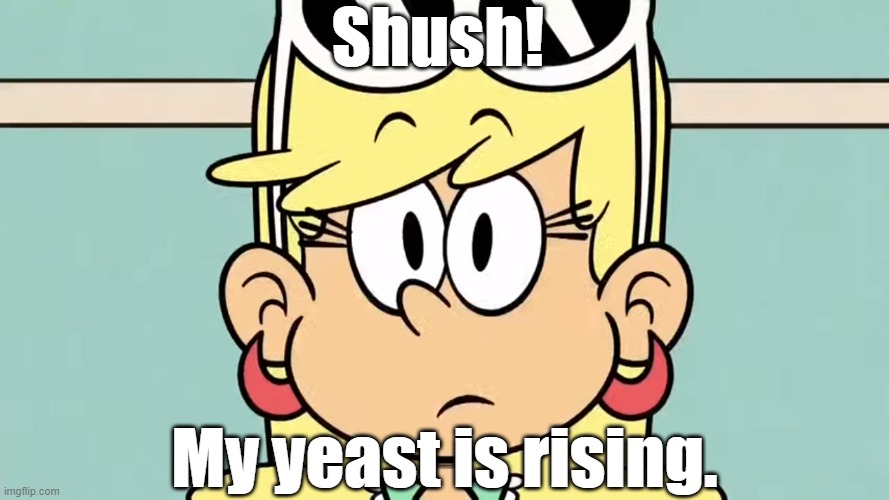Leni's yeast stare | Shush! My yeast is rising. | image tagged in ed edd n eddy,the loud house | made w/ Imgflip meme maker