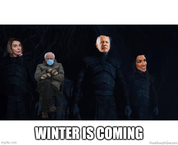Winter | WINTER IS COMING | image tagged in bernie sanders | made w/ Imgflip meme maker