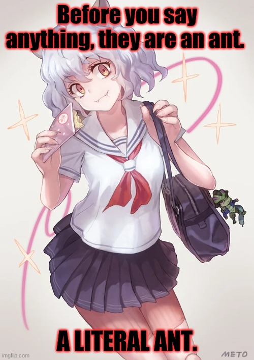 Before you say anything, they are an ant. A LITERAL ANT. | made w/ Imgflip meme maker