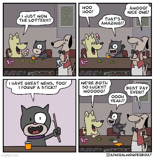 They're both lucky!!!! :D | made w/ Imgflip meme maker