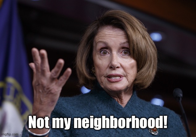 Good old Nancy Pelosi | Not my neighborhood! | image tagged in good old nancy pelosi | made w/ Imgflip meme maker