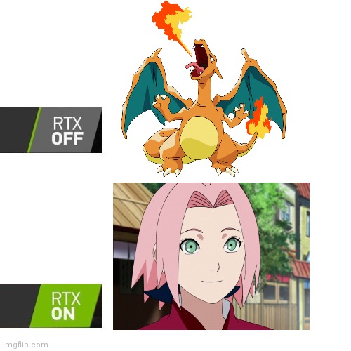 Even with RTX ON,Charizard's still useless | image tagged in rtx | made w/ Imgflip meme maker