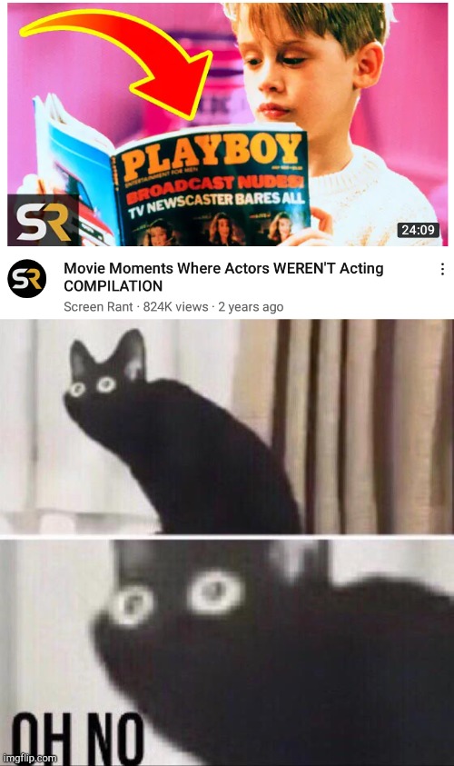 Sure hope it's click bait this time... | image tagged in oh no cat | made w/ Imgflip meme maker