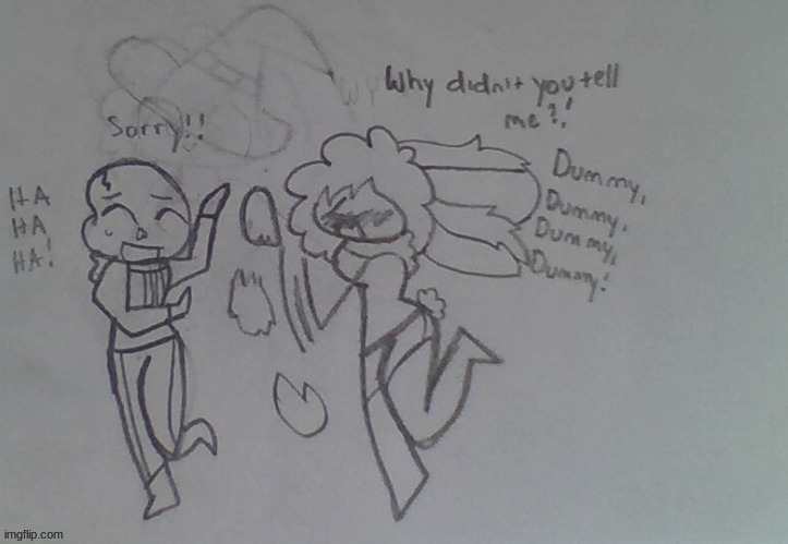 Here, have some uncolored behind the scenes Boi x Poff art | made w/ Imgflip meme maker