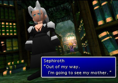 High Quality Sephiroth is going to see his mother Blank Meme Template
