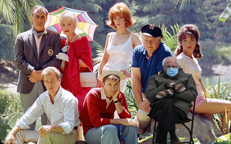 Eight stranded castaways | image tagged in gilligan's island | made w/ Imgflip meme maker