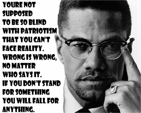 High Quality Malcolm X if you stand for nothing you'll fall for anything Blank Meme Template