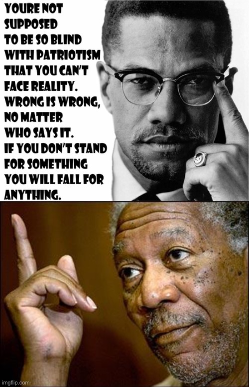 Look past the flags they’re waving and see the truth clearly. | image tagged in malcolm x if you stand for nothing you'll fall for anything,this morgan freeman,malcolm x,quotes,quote,words of wisdom | made w/ Imgflip meme maker