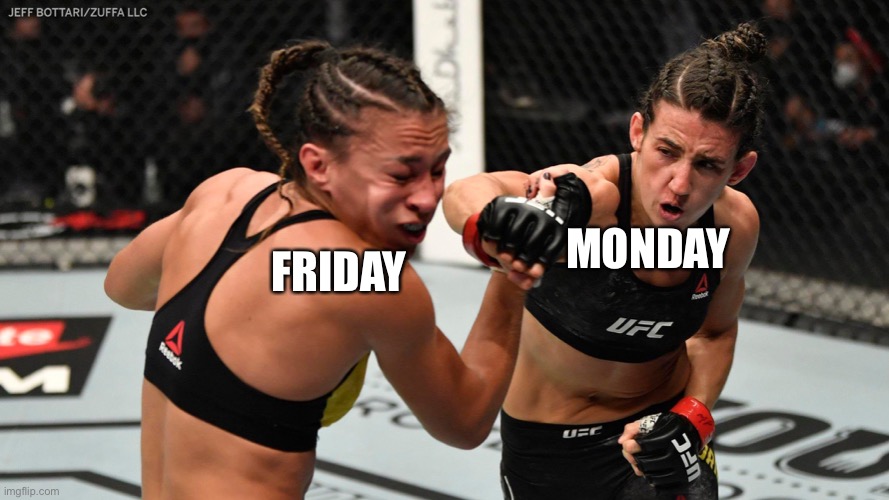 MONDAY; FRIDAY | made w/ Imgflip meme maker