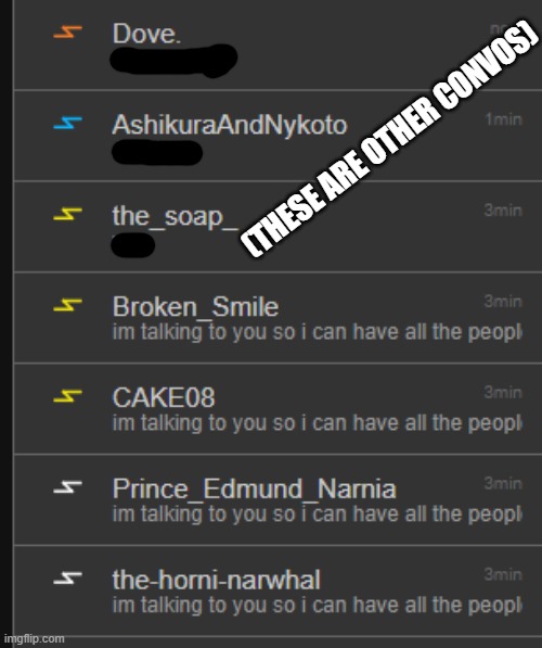 s i g n g o b r r r r r | (THESE ARE OTHER CONVOS) | made w/ Imgflip meme maker