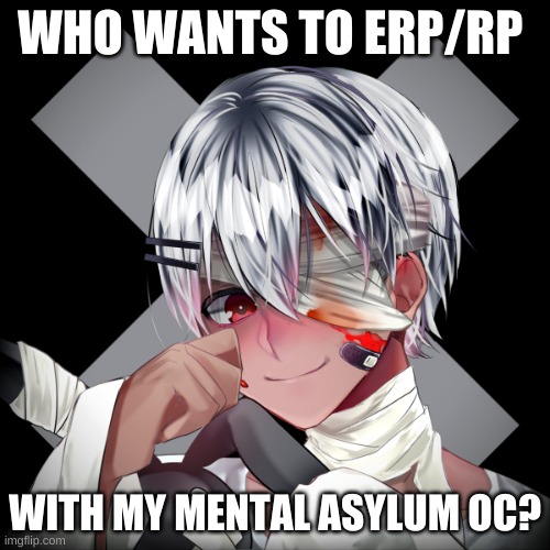 WHO WANTS TO ERP/RP; WITH MY MENTAL ASYLUM OC? | made w/ Imgflip meme maker