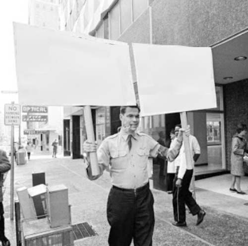 George Lincoln Rockwell Holding Sign Blank Meme Template