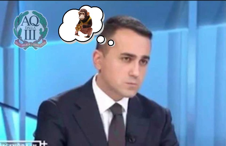 di maio monkey | image tagged in dimaio,di maio,italy,think,thoughts,monkey | made w/ Imgflip meme maker