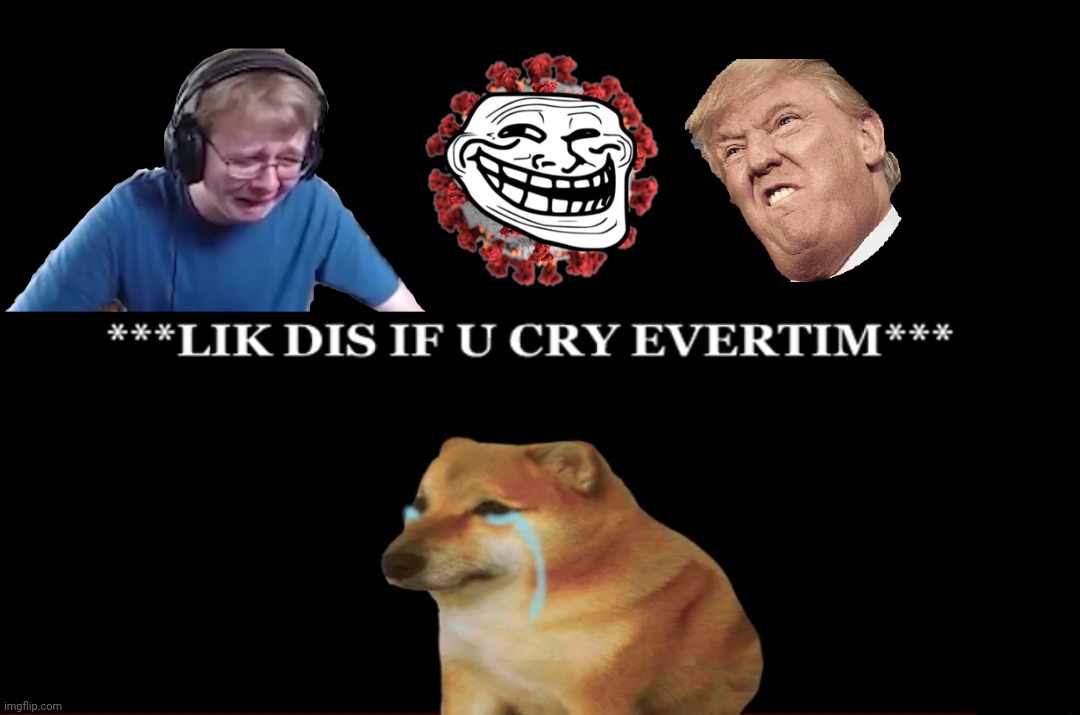 ***LIK DIS IF U CRY EVERTIM*** | image tagged in random | made w/ Imgflip meme maker