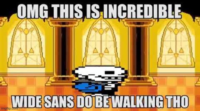 w i d e | image tagged in memes,funny,sans,undertale,wide | made w/ Imgflip meme maker