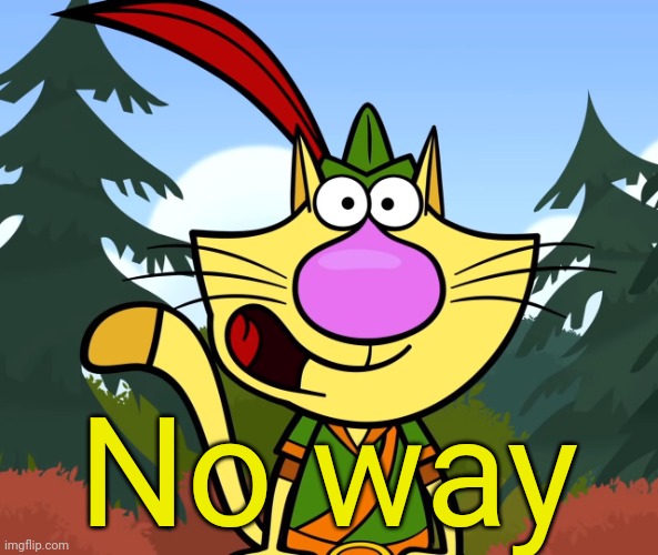 No Way!! (Nature Cat) | No way | image tagged in no way nature cat | made w/ Imgflip meme maker