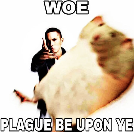 High Quality Woe Plague Be Upon Ye Blank Meme Template
