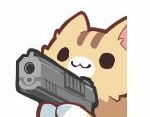 Gun kitty Blank Meme Template