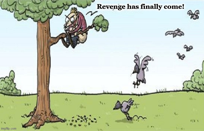 Revenge has finally come! | image tagged in comics/cartoons | made w/ Imgflip meme maker