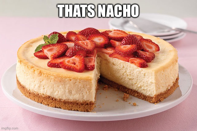 Cheesecake | THATS NACHO | image tagged in cheesecake | made w/ Imgflip meme maker