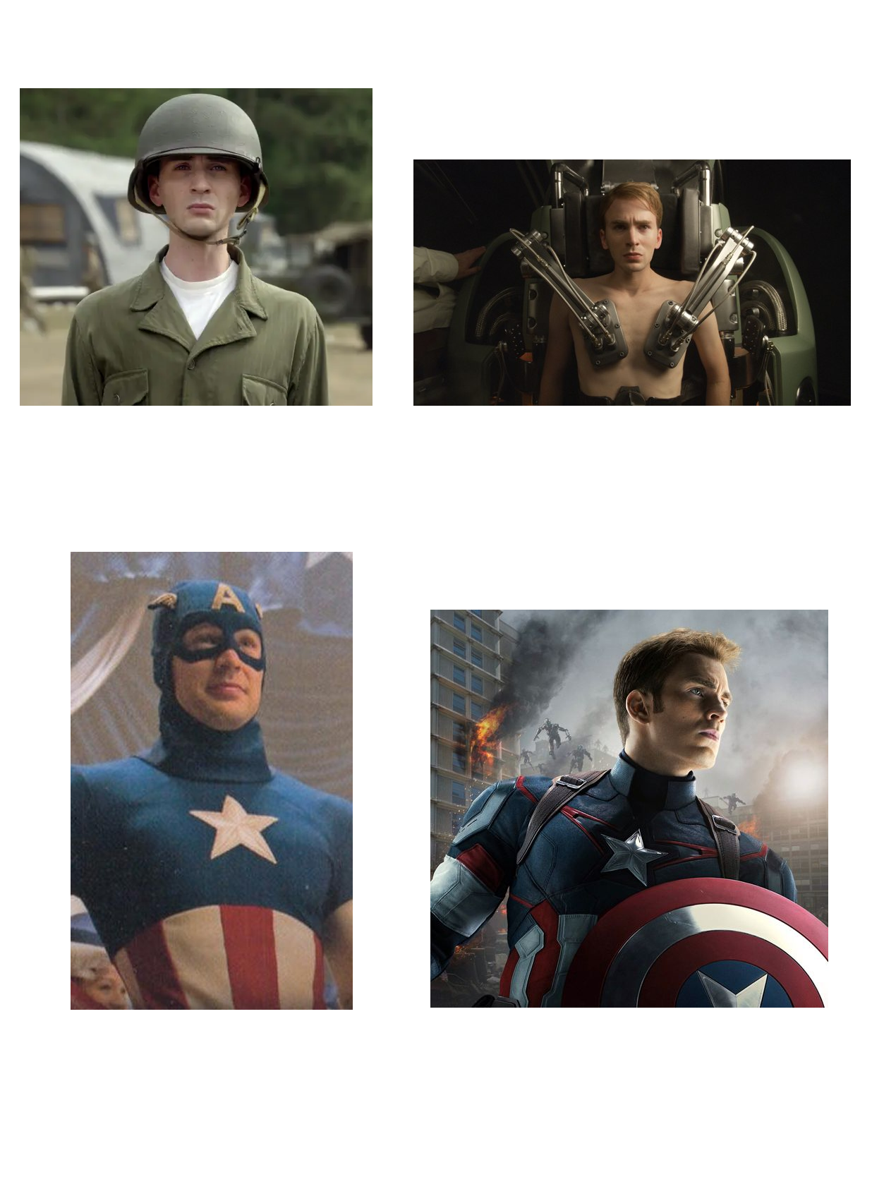 Captain America four types Blank Meme Template