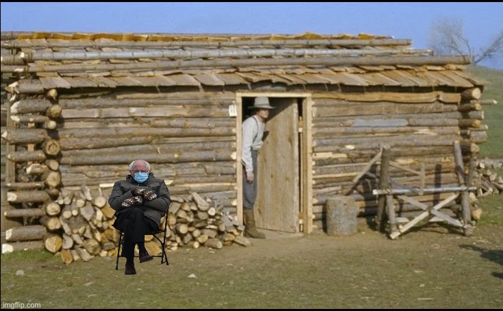 Bernie on the Prairie | image tagged in bernie sanders | made w/ Imgflip meme maker