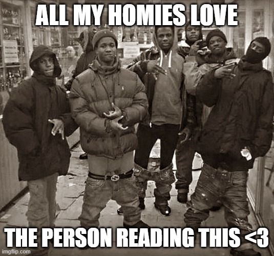030 | ALL MY HOMIES LOVE; THE PERSON READING THIS <3 | image tagged in all my homies love | made w/ Imgflip meme maker