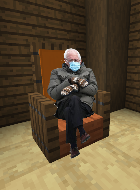 High Quality Minecraft Bernie Blank Meme Template