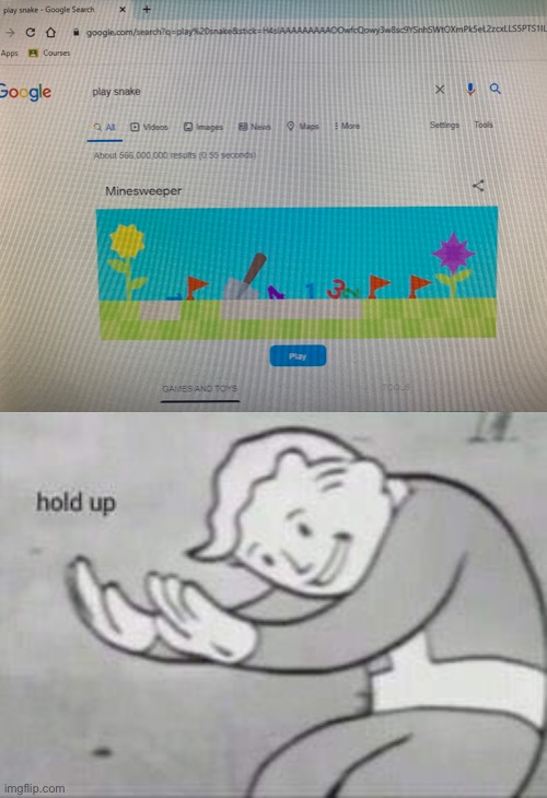 The curse of the minesweeper | image tagged in fallout hold up | made w/ Imgflip meme maker