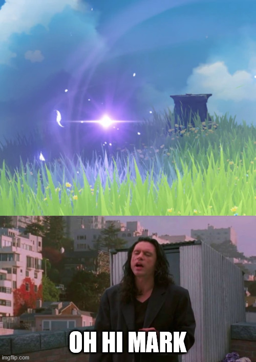 Genshin Impact Strange Mark | OH HI MARK | image tagged in oh hi mark,genshin impact | made w/ Imgflip meme maker