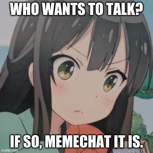 Anyone? | WHO WANTS TO TALK? IF SO, MEMECHAT IT IS. | image tagged in im bored | made w/ Imgflip meme maker