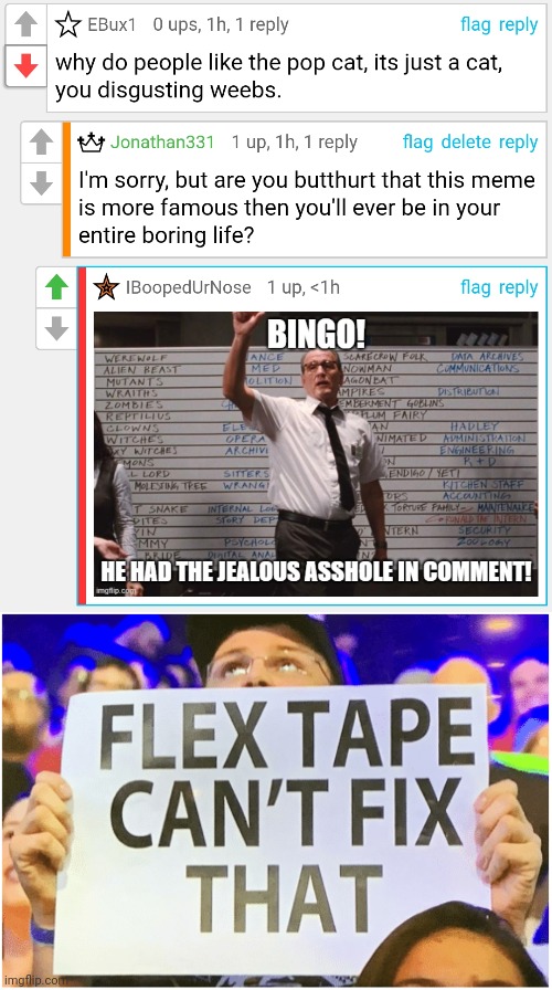 Youch. | image tagged in flex tape can't fix that | made w/ Imgflip meme maker