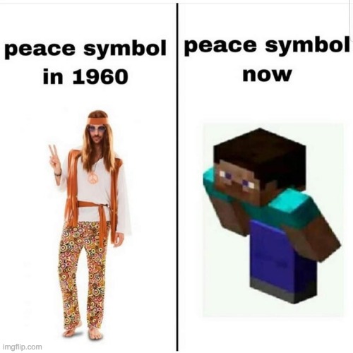 Peace... | image tagged in peace,minecraft,lol,so true meme,memes | made w/ Imgflip meme maker