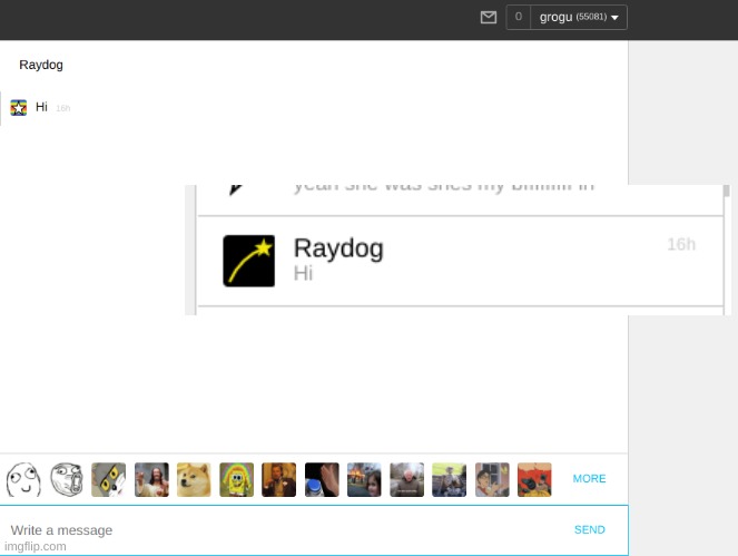 IDK HOW I DID IT | image tagged in ray dog followed me question mark | made w/ Imgflip meme maker