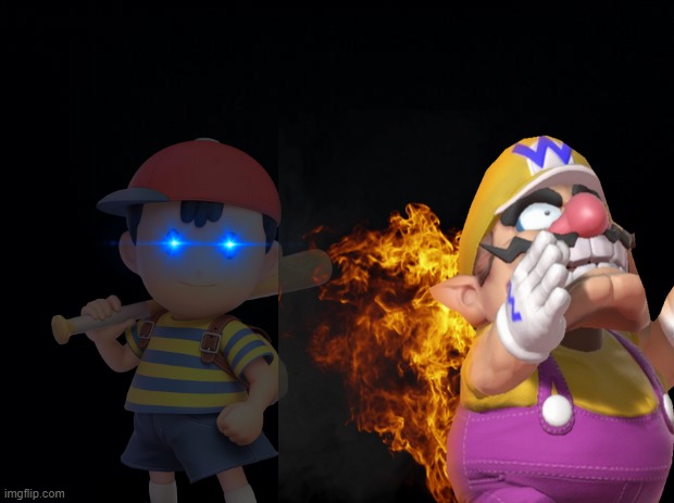 Wario meets an online Ness player | image tagged in super smash bros,wario | made w/ Imgflip meme maker