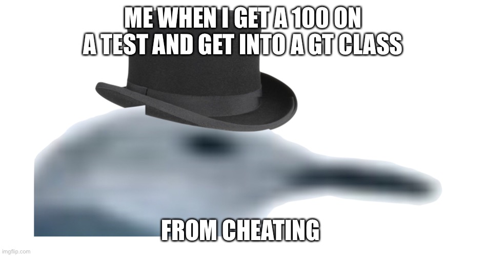 True story | ME WHEN I GET A 100 ON A TEST AND GET INTO A GT CLASS; FROM CHEATING | image tagged in memes,funny,funny memes | made w/ Imgflip meme maker