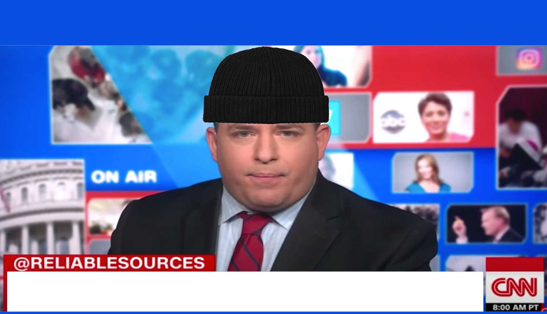 Brian Stelter Beanie Blank Meme Template