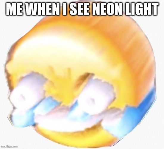 NEON | ME WHEN I SEE NEON LIGHT | image tagged in funny meme | made w/ Imgflip meme maker