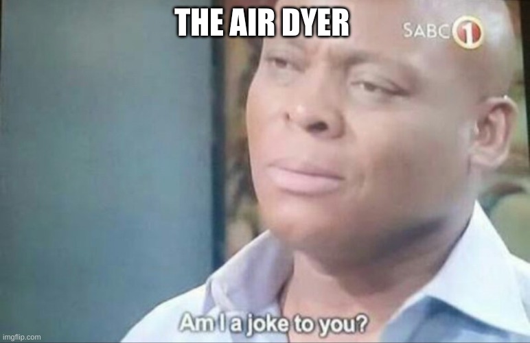 Im i Joke to you | THE AIR DYER | image tagged in im i joke to you | made w/ Imgflip meme maker