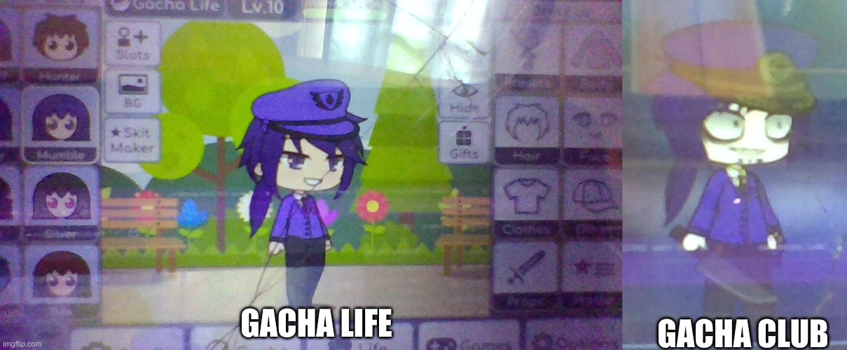 GACHA CLUB; GACHA LIFE | image tagged in gacha life | made w/ Imgflip meme maker