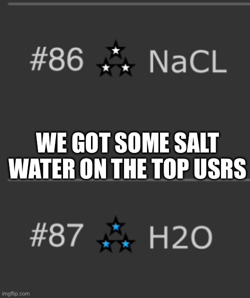 WE GOT SOME SALT WATER ON THE TOP USRS | made w/ Imgflip meme maker