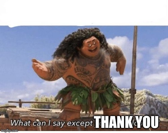 What can I say except you're welcome? | THANK YOU | image tagged in what can i say except you're welcome | made w/ Imgflip meme maker