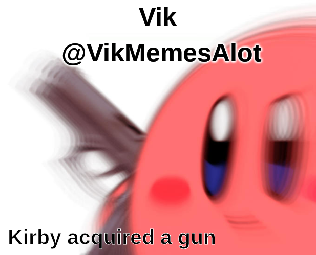 High Quality Vik acquired a gun Blank Meme Template